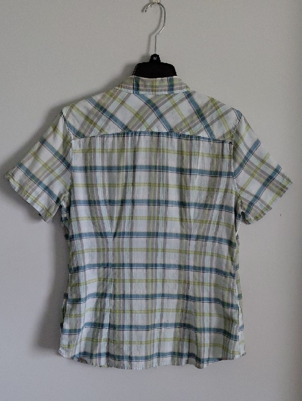 Eddie Bauer Short Sleeve Plaid Shaped Fit Button Up Shirt Outdoor Gorpcore - Picture 10 of 15